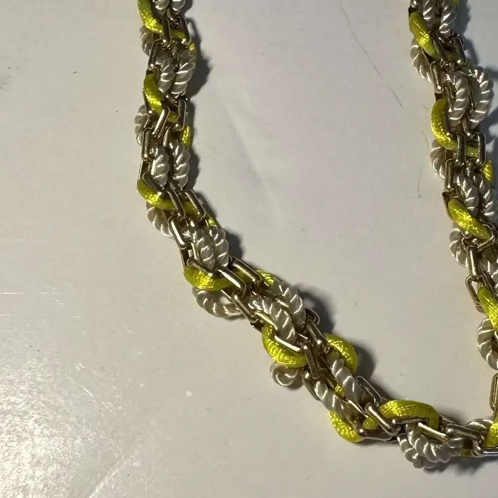 Madewell 1937 Gold Chain Yellow Tan Necklace 32” Long Chunky Preppy - Picture 2 of 9